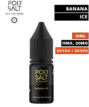 Banana Ice Nic Salt E Liquid by Pod Salt Core - 11mg
