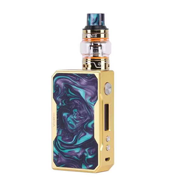 VOOPOO Gold Drag Resin 157W Starter Kit With UFORCE Tank (5ML) - Purple jade - Image 2