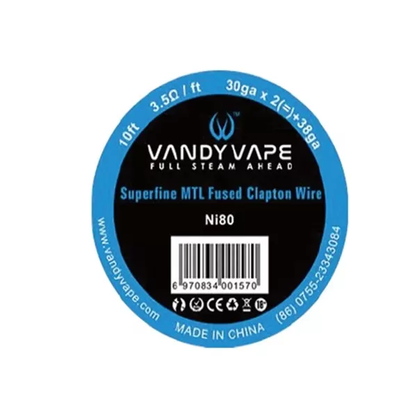 Vandy Vape Superfine MTL Fused Clapton Wire 10FT - SS316L