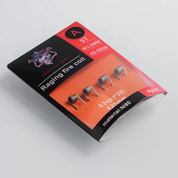 Demon Killer Raging Fire Coil Ni80 Pre-made Heating Wire 4PCS-PACK - Coil B - Image 3