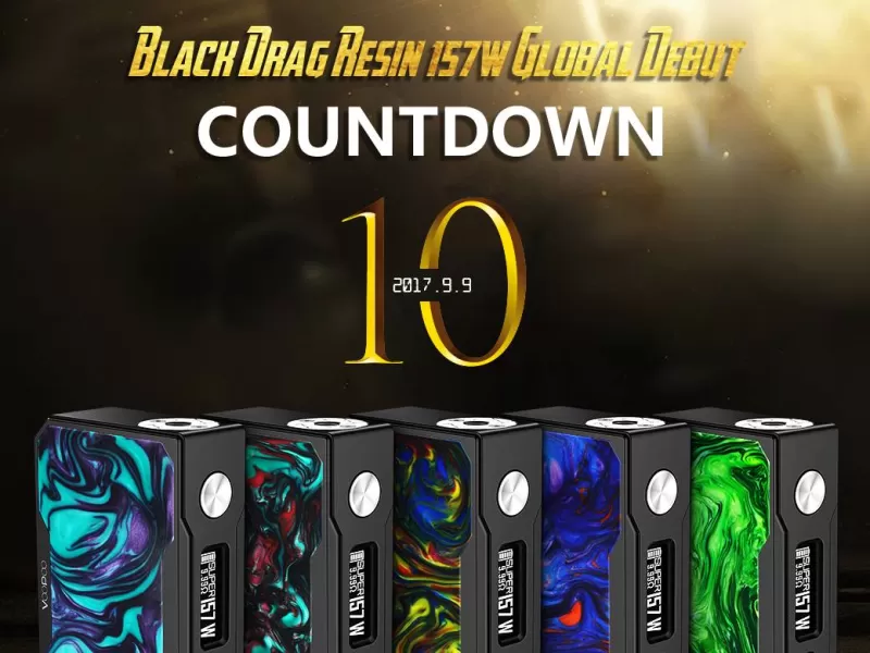 Voopoo Black Drag Resin Version 157W TC Box Mod - Rainbow - Image 3