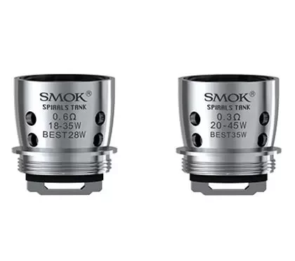5PCS-PACK SMOK Spirals Dual Core 0.3 Ohm-0.6 Ohm Coils - 0.3ohm