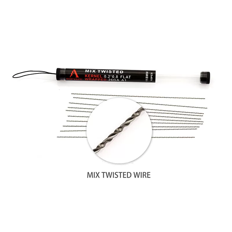 118mm*10PCS-PACK Rofvape Mix Twisted Wire Shots (0.2*0.8+26GA) - Image 2