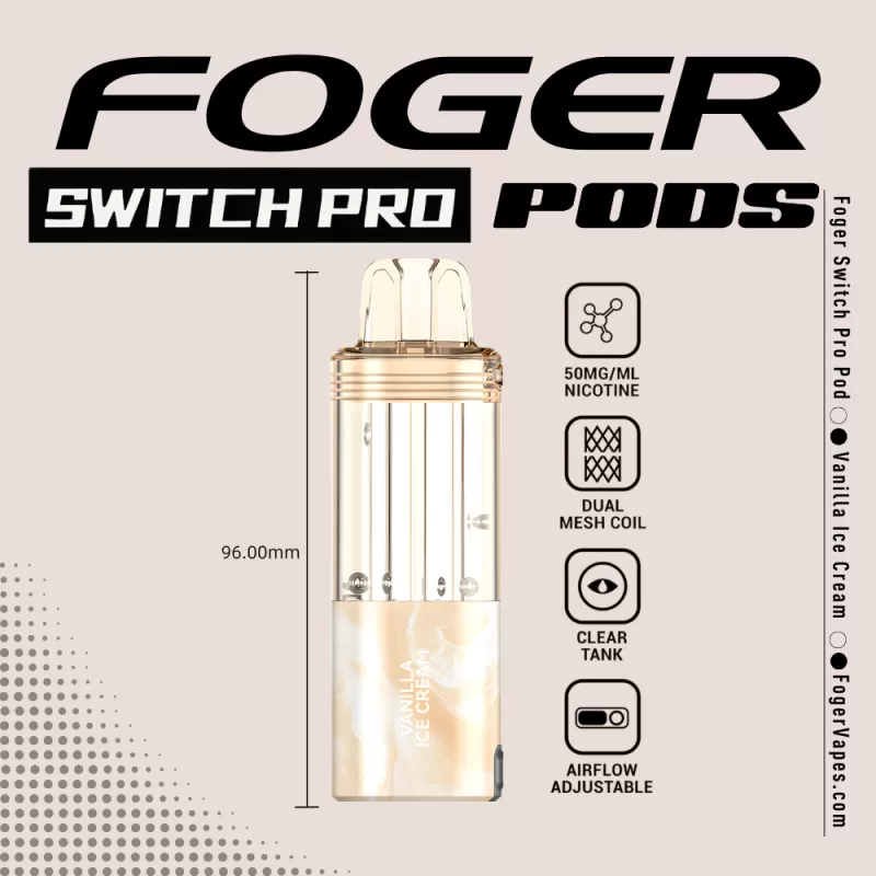 Vanilla Ice Cream – Foger Switch Pro Pod | 30K Puffs
