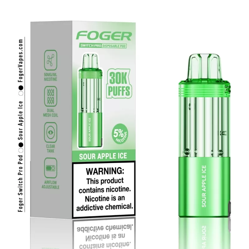 Sour Apple Ice Foger Switch Pro Pod 30K Puffs - Image 3