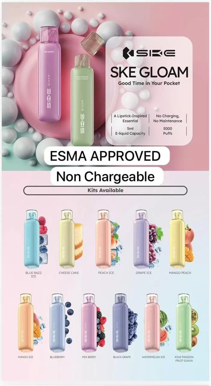 SKE Glom 5000 puffs Disposable vape in Dubai