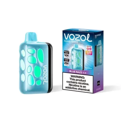Vozol Rave 40K Puffs – Blue Razz Ice