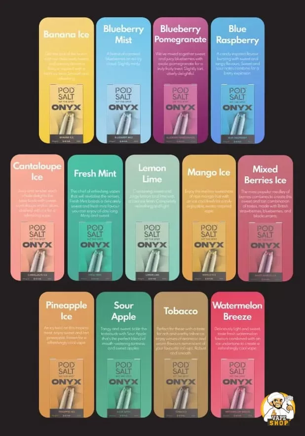 Pod Salt Onyx 4000 Puffs Disposable Vape