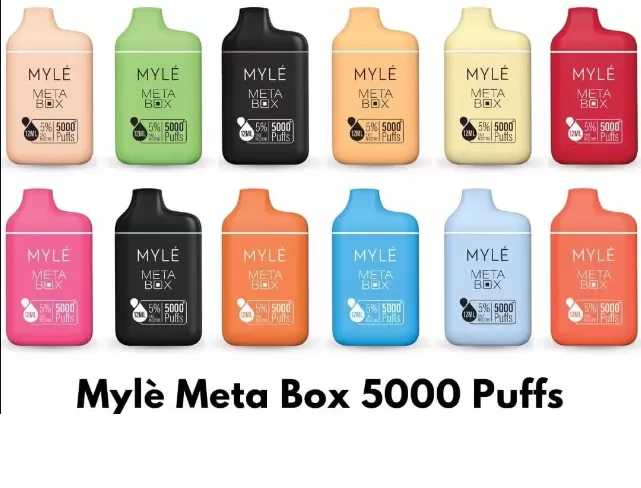 Myle Meta Box 2% & 5% nicotine 5000 Puffs rechargeable Disposable Vape in Dubai