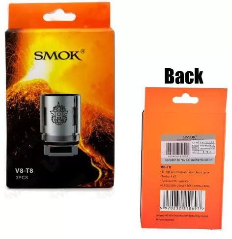 3PCS-PACK SMOK TFV8 V8-T8 Octuple Coil (6.6T) 0.15 Ohm - Image 3