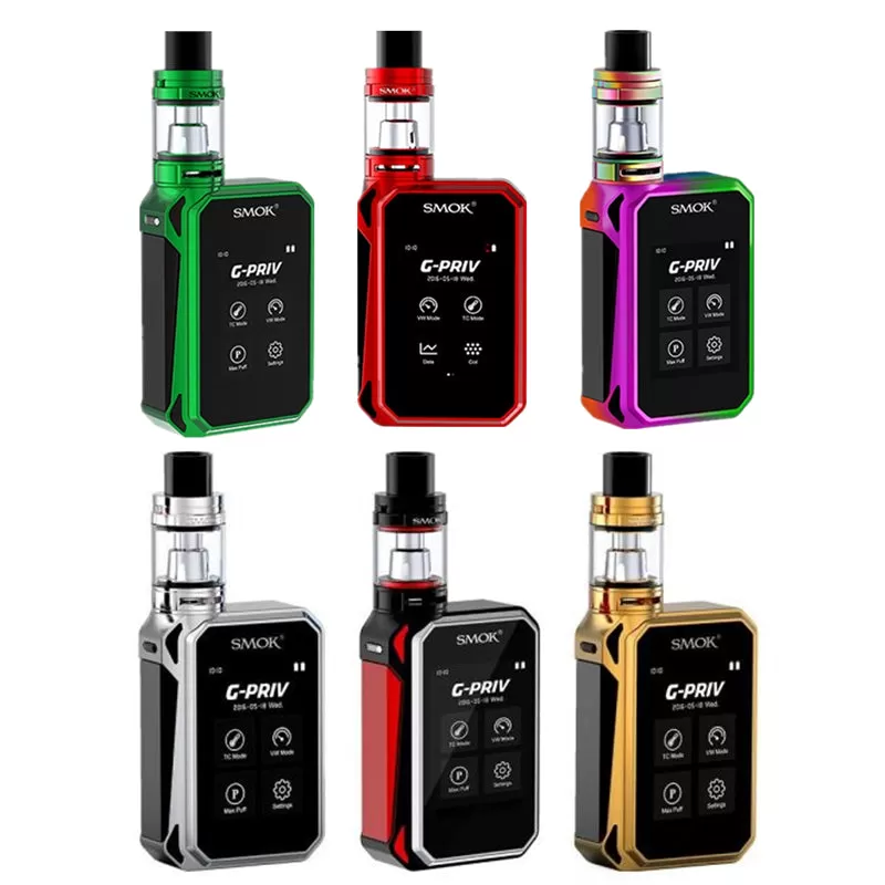 SMOK G-PRIV 220w Touch Screen 5.0ML Starter Kit With TFV8 Big Baby - Rainbow