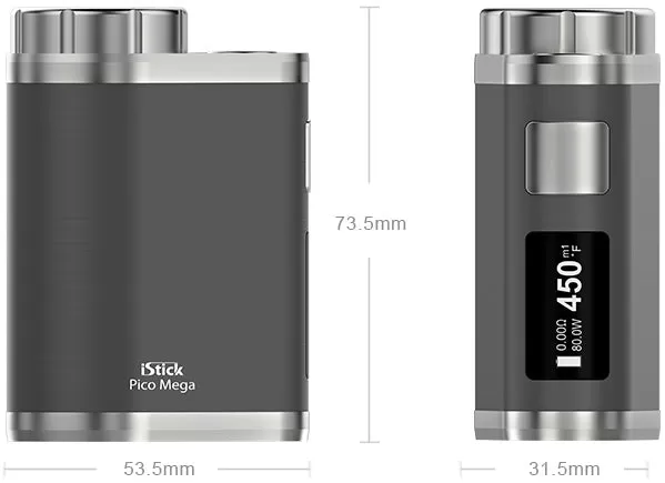 Eleaf iStick Pico Mega 80W Battery Mod with 18650-26650 Batteries - Silver - Image 2