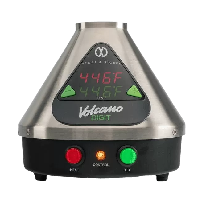 Digital Volcano Vaporizer by Storz & Bickel - 2" 4 pc. Aerospaced Grinder / C Vault Storage & Herb Humidifier / Easy Valve Chamber Reducer