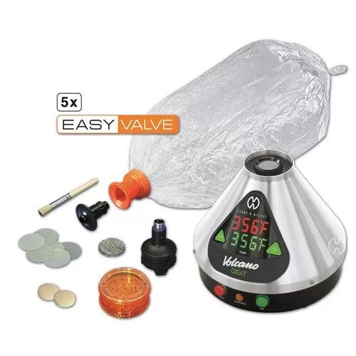 Digital Volcano Vaporizer by Storz & Bickel - 2" 4 pc. Aerospaced Grinder / C Vault Storage & Herb Humidifier / Easy Valve Chamber Reducer - Image 3