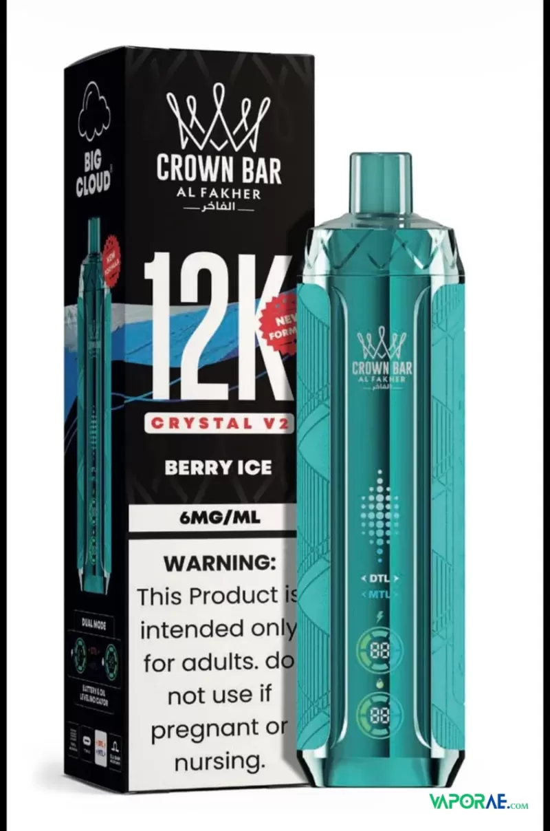 Al Fakher Crown Bar 12K Crystal V2 Disposable Vape 12000 Puffs in UAE - Image 2