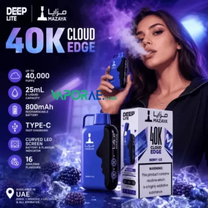 Mazaya Deep Lite Cloud Edge 40000 Puffs Disposable Vape in Dubai, UAE