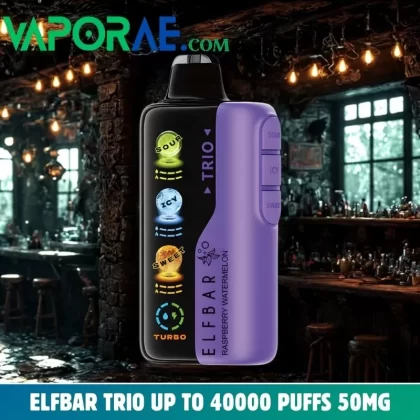 Elfbar trio up to 40000 puffs 50mg nicotine 4 mesh coil disposable vape