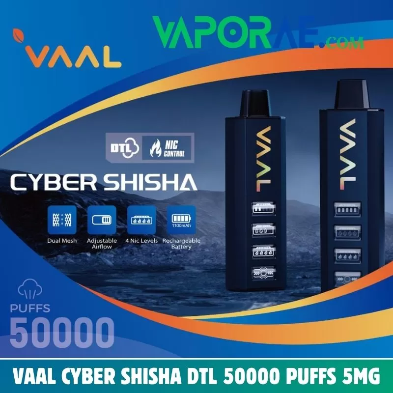 Vaal Cyber Shisha DTL 50000 Puffs 5mg Nicotine