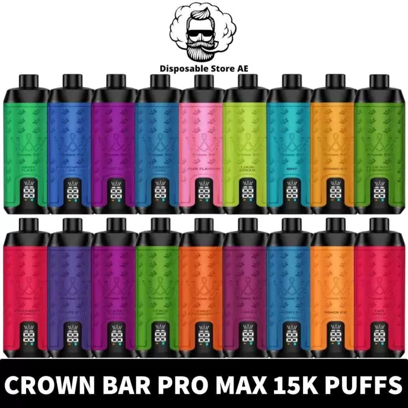 AL FAKHER Crown Bar Pro Max Disposable 15000 Puffs Rechargeable Vape in Dubai, UAE - Image 2