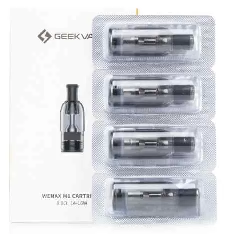 GEEKVAPE Wenax M1 Pods 0.8ohm, 1.2ohm Pod Cartridge 2ml Replacement Pod in Dubai, UAE – 4 PCS Per Pack - Image 2