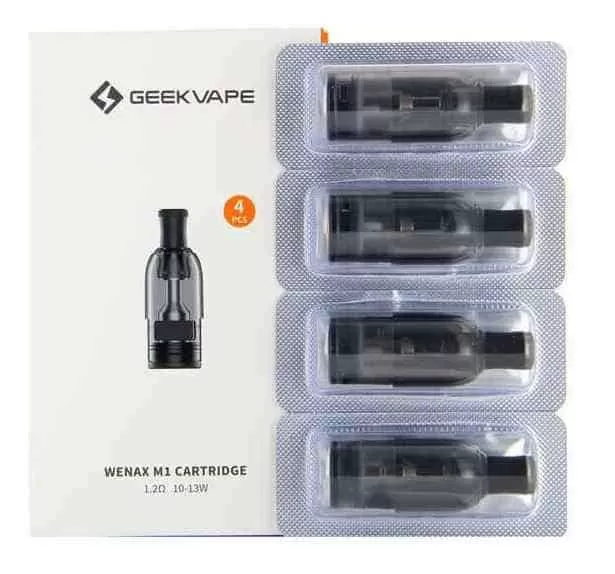 GEEKVAPE Wenax M1 Pods 0.8ohm, 1.2ohm Pod Cartridge 2ml Replacement Pod in Dubai, UAE – 4 PCS Per Pack - Image 3