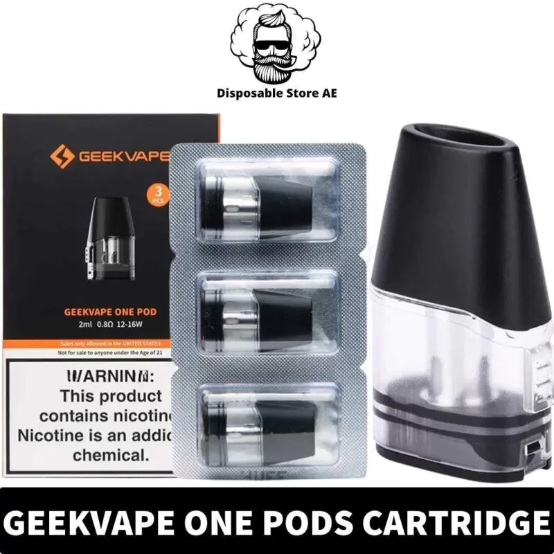 GEEKVAPE One Pods 0.8ohm, 1.2ohm Replacement Pods in Dubai, UAE – 3Pieces Per Pack