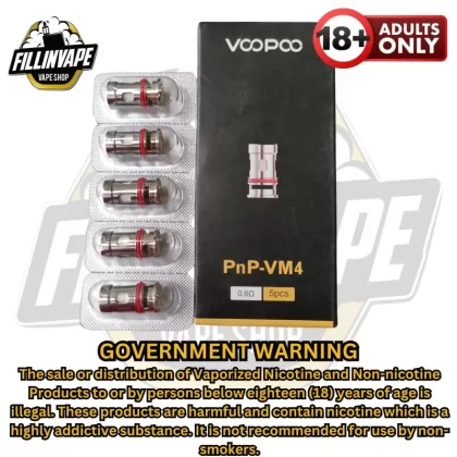 Voopoo PnP Series Coils - VM4 0.6 (20-28w) / 5pcs/pack