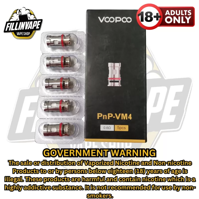 Voopoo PnP Series Coils - VM4 0.6 (20-28w) / 5pcs/pack