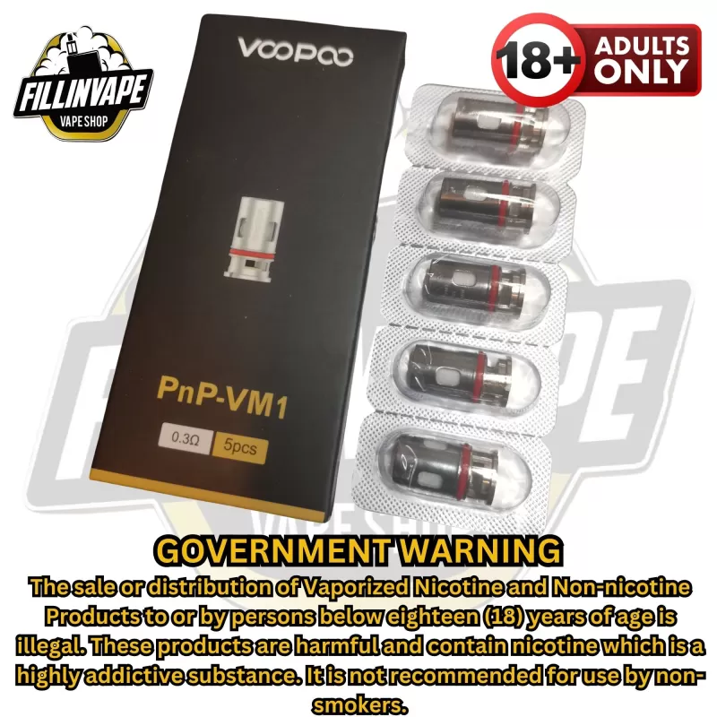 Voopoo PnP Series Coils - VM4 0.6 (20-28w) / 5pcs/pack - Image 2