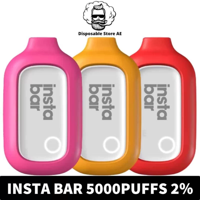 Insta Bar Disposable 5000 Puffs 2% Nicotine Rechargeable Vape In Dubai
