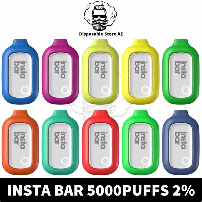 Insta Bar Disposable 5000 Puffs 2% Nicotine Rechargeable Vape In Dubai - Image 2