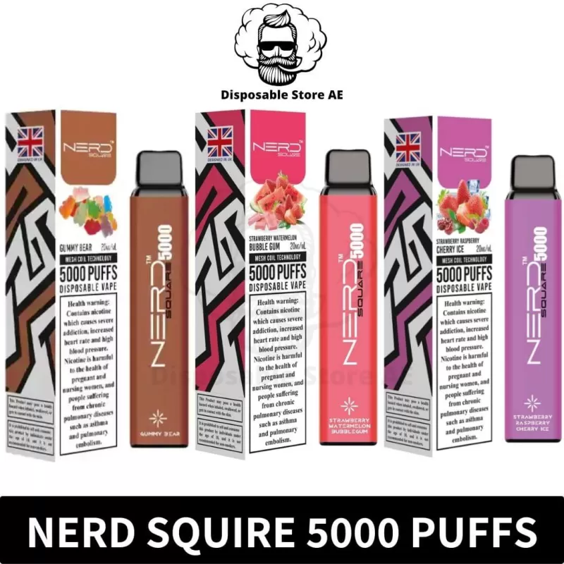 Nerd Square 5000 Puffs 2% Nicotine Disposable Vape In Dubai