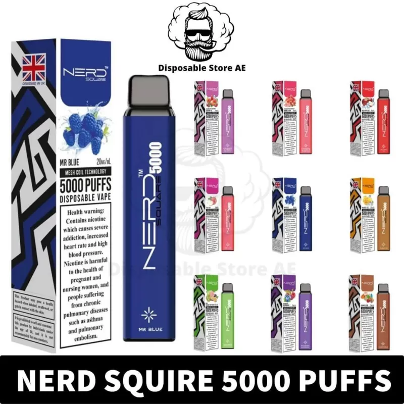 Nerd Square 5000 Puffs 2% Nicotine Disposable Vape In Dubai - Image 2