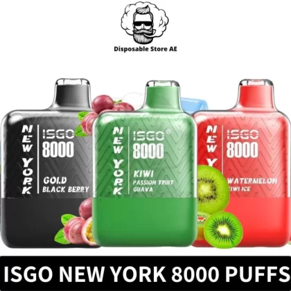 Isgo New York 8000 Puffs Disposable Vape Shop In Dubai