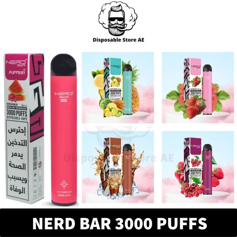 Nerd Bar 3000 Puffs Disposable Vape 20MG Buy in Dubai UAE - Image 2