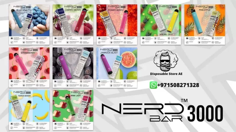 Nerd Bar 3000 Puffs Disposable Vape 20MG Buy in Dubai UAE - Image 3