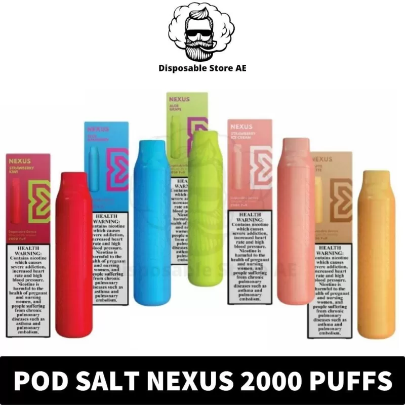 Pod Salt Nexus 2000 Puffs 20mg Disposable vape 5 Flavors - Image 2