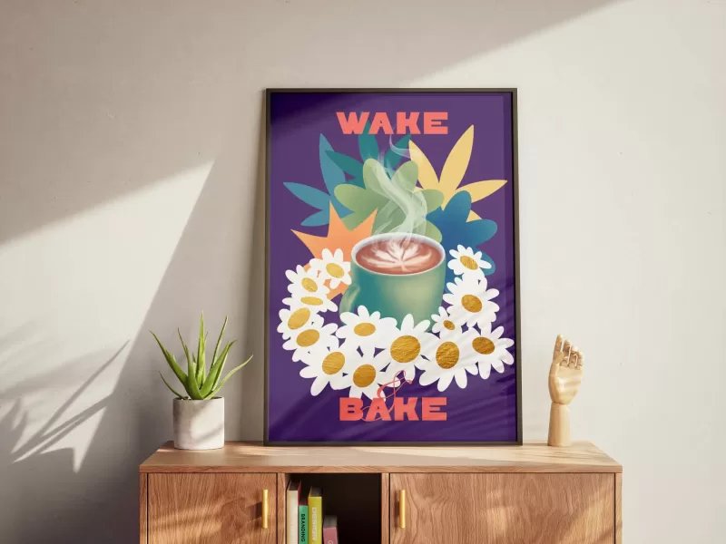 Poster “Wake Bake”