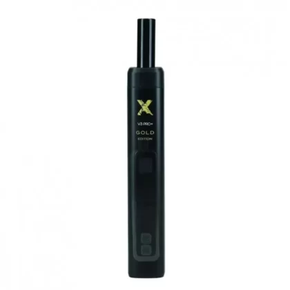 X-MAX V3 Pro+ Gold Edition – Portable Vaporizer - X-MAX / session or on-demand / hybrid / up to 45 minutes / concentrates / dry herbs / normal (under 60 s) / fully adjustable / USB-C / no / stainless steel / 100°C / 220°C / replaceable / 0 g / 0.15 g