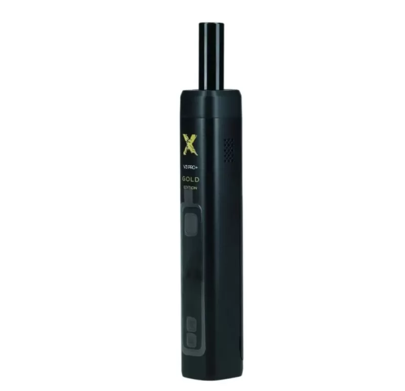 X-MAX V3 Pro+ Gold Edition – Portable Vaporizer - X-MAX / session or on-demand / hybrid / up to 45 minutes / concentrates / dry herbs / normal (under 60 s) / fully adjustable / USB-C / no / stainless steel / 100°C / 220°C / replaceable / 0 g / 0.15 g - Image 2