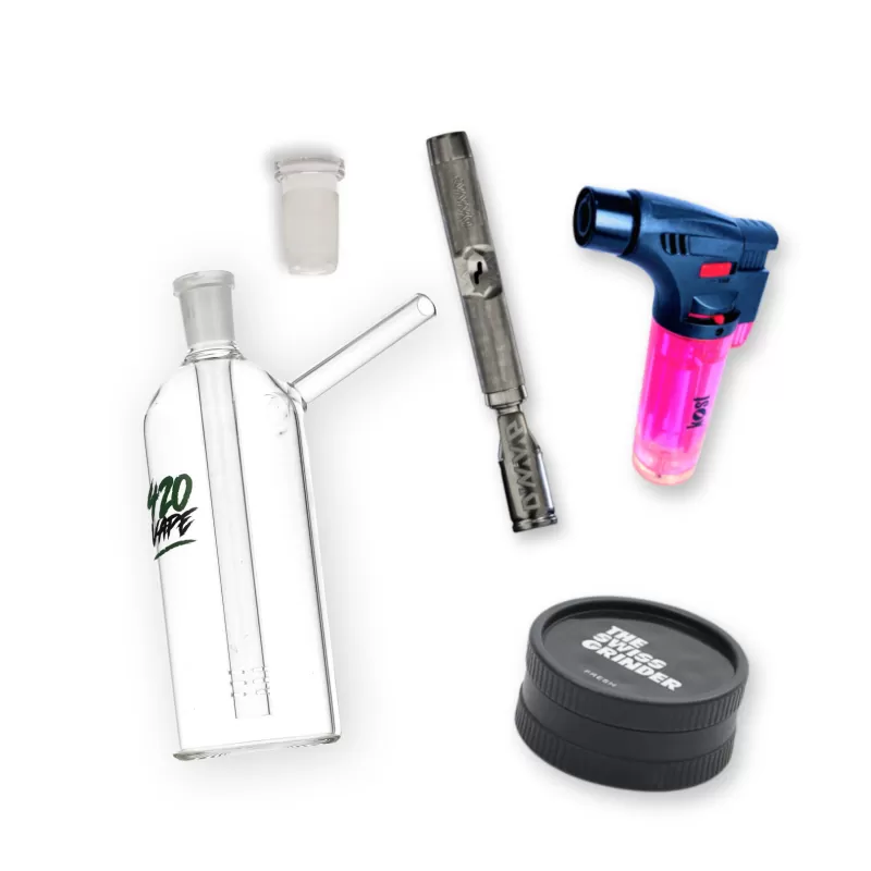 Healthy Stoned Set – Portable Vaporizer - no need to charge / DynaVap / no battery / not applicable / dry herbs / on-demand / manual / normal (under 60 s) / no adjustment / no adjustment / no battery / stainless steel / hybrid / 0 g / 0.15 g