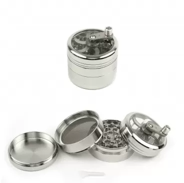 Aluminum grinder with crank