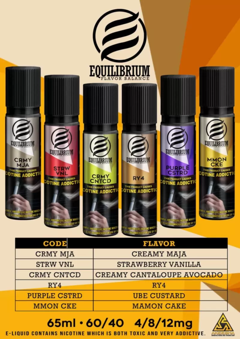 Equilibrium 60ml 50vg/50pg 12/24/36mg freebase ejuice - RY4 / 12mg - Image 2