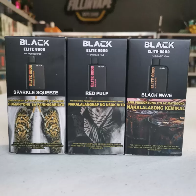 Black Elite 8000 puffs prefilled disposable pod - Battery only - Image 2