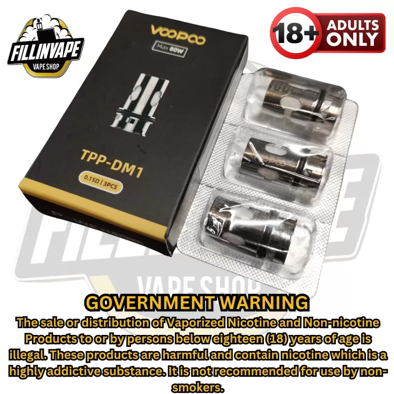 Voopoo TPP Replacement Coils - 3pcs/pack / DM1 0.15 (60-80w) - Image 2
