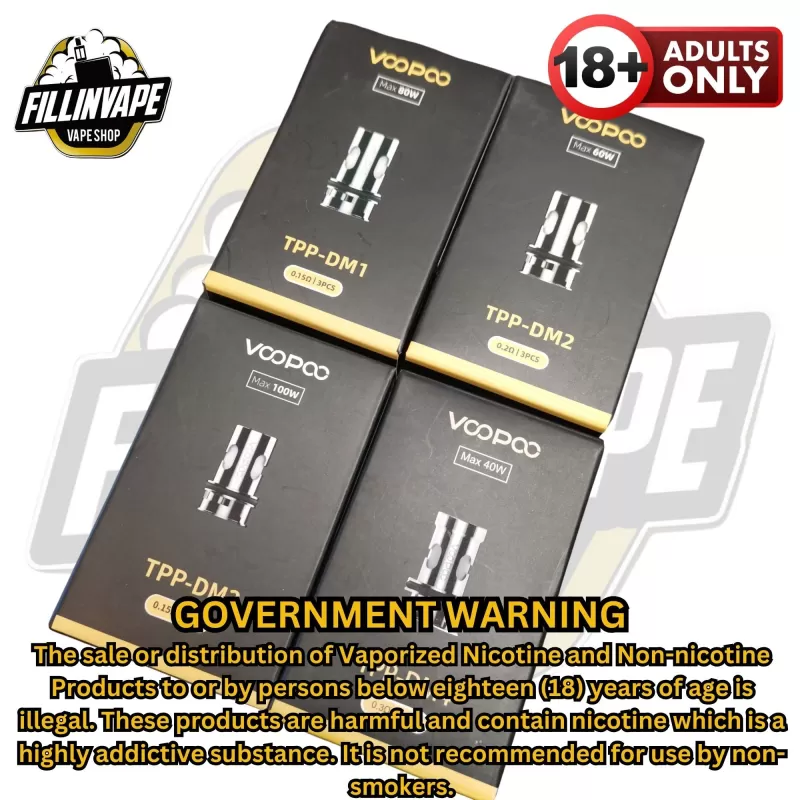 Voopoo TPP Replacement Coils - 3pcs/pack / DM1 0.15 (60-80w) - Image 3