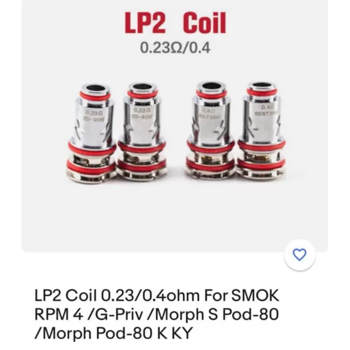 Smok LP2 Replacement Coil 0.23ohm DL (20-45w) - 1pc - Image 3
