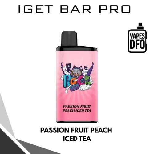 Passion Fruit Peach Iced Tea – IGET BAR PRO - Non-rechargeable / IGET / Medium / Passion fruit / Peach / Beverage & Dessert