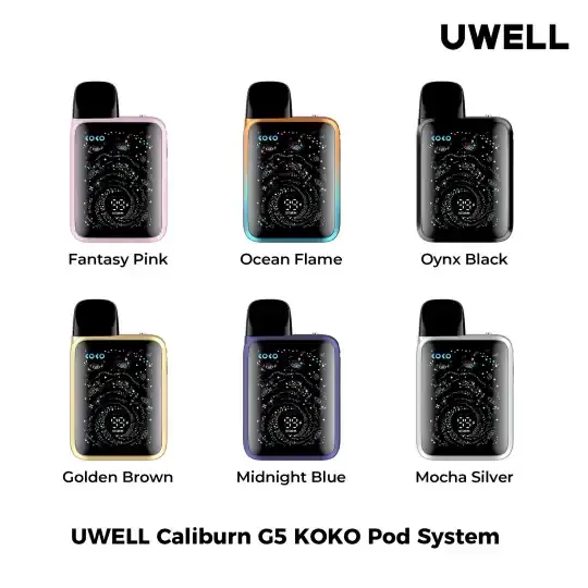 UWELL CALIBURN G5 KOKO VAPE POD – 1600MAH / 3ML CAPACITY
