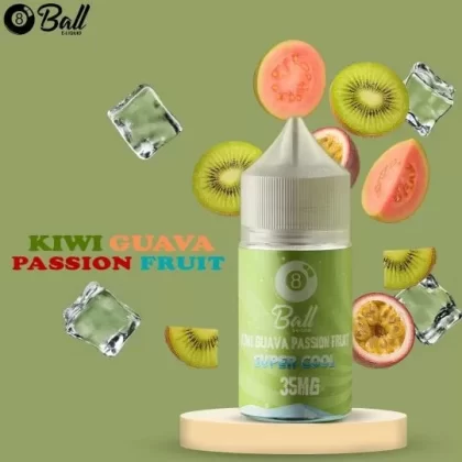 8 BALL SALT KIWI GUAVA PASSIONFRUIT SUPER COOL VAPE ELIQUID